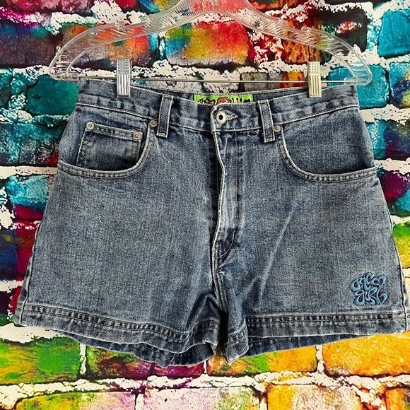 JNCO Pants - Jnco Girl Bliss Vintage 90's Made in USA Denim Jean Shorts  Size 9